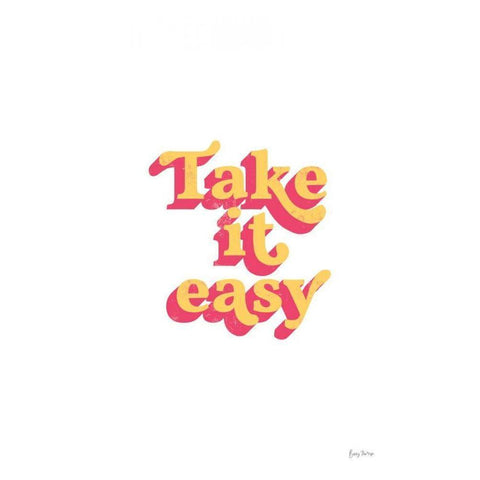 Rainbow Take it Easy Bold Black Modern Wood Framed Art Print with Double Matting by Thorns, Becky