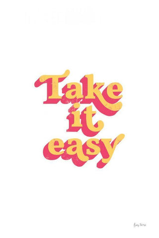 Rainbow Take it Easy Bold Black Ornate Wood Framed Art Print with Double Matting by Thorns, Becky