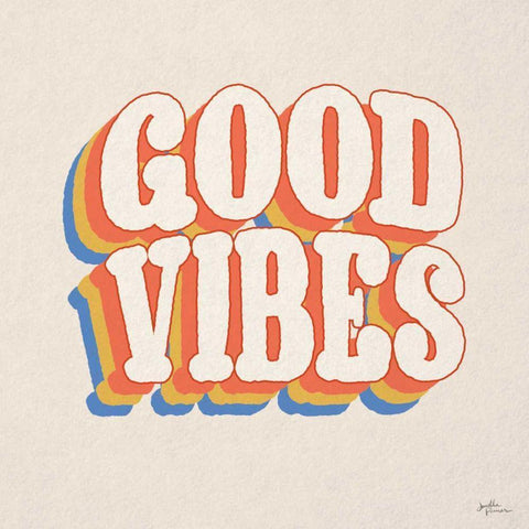 Good Vibes I White Modern Wood Framed Art Print by Penner, Janelle