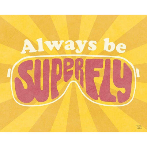 Super Fly I Black Modern Wood Framed Art Print by June, Dina