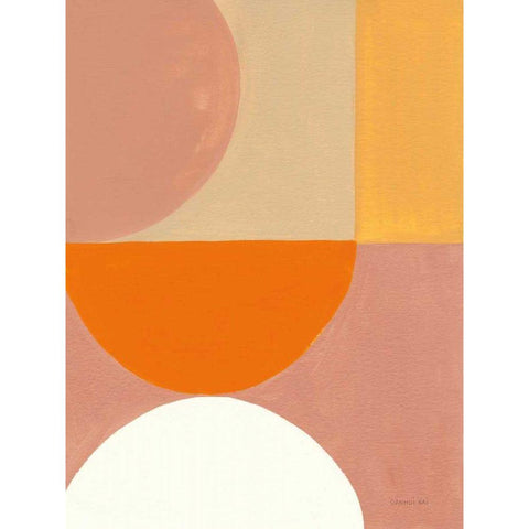 Retro Abstract V Bright White Modern Wood Framed Art Print by Nai, Danhui