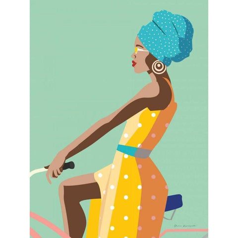 Summer Girl II Black Modern Wood Framed Art Print by Escalante, Omar