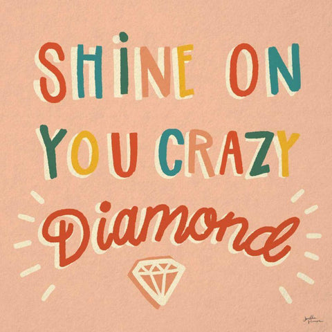 Shine On I Black Modern Wood Framed Art Print with Double Matting by June, Dina