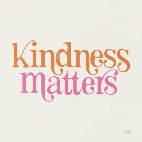 Kindness Matters Black Ornate Wood Framed Art Print with Double Matting by Marshall, Laura