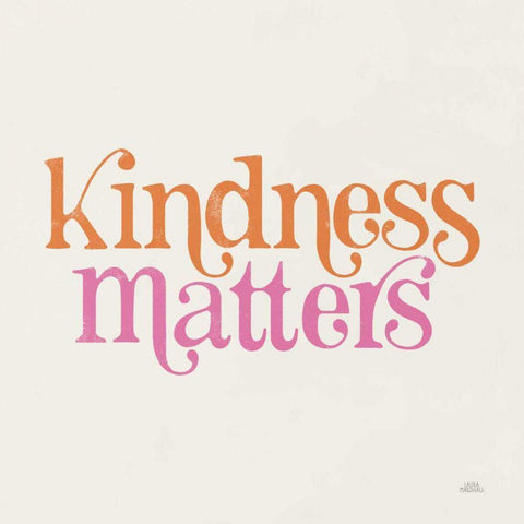 Kindness Matters Black Modern Wood Framed Art Print by Marshall, Laura