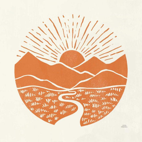 On the Horizon I Black Modern Wood Framed Art Print with Double Matting by Marshall, Laura