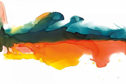 Hills Black Ornate Wood Framed Art Print with Double Matting by Paschke, Chris