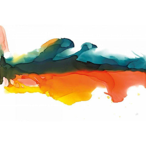 Hills White Modern Wood Framed Art Print by Paschke, Chris