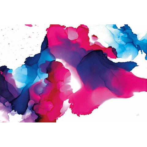 Puddles Black Modern Wood Framed Art Print with Double Matting by Paschke, Chris