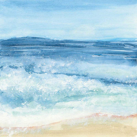 Coastal III White Modern Wood Framed Art Print by Paschke, Chris