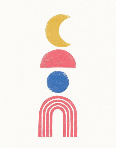 Minimalist Boho II Bright White Modern Wood Framed Art Print with Double Matting by Hershey, Moira