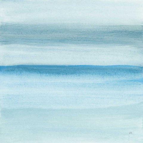 Coastal Abstraction II White Modern Wood Framed Art Print with Double Matting by Paschke, Chris