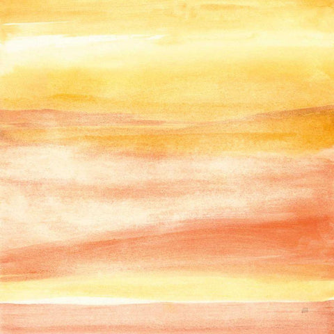 Golden Sands II White Modern Wood Framed Art Print with Double Matting by Paschke, Chris