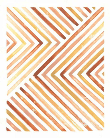Desert Sunset I White Modern Wood Framed Art Print with Double Matting by Marshall, Laura