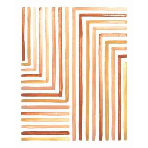 Desert Sunset III White Modern Wood Framed Art Print by Marshall, Laura