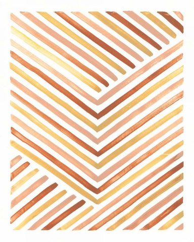 Desert Sunset IV White Modern Wood Framed Art Print with Double Matting by Marshall, Laura