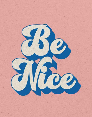 Be Nice Black Ornate Wood Framed Art Print with Double Matting by Wild Apple Portfolio