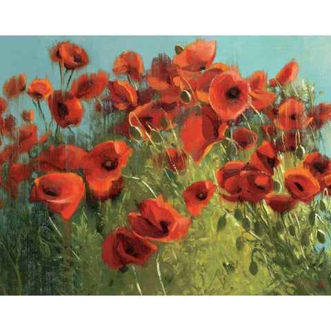 Sunshine and Raindrops Gold Ornate Wood Framed Art Print with Double Matting by Novak, Shirley