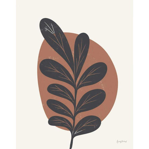 Mid Century Modern III Terracotta Black Modern Wood Framed Art Print with Double Matting by Thorns, Becky