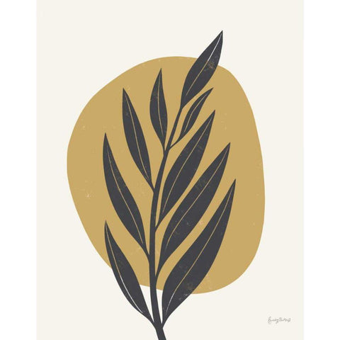 Mid Century Modern IV Yellow Black Modern Wood Framed Art Print with Double Matting by Thorns, Becky