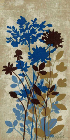 Spring Bouquet II on Tan Black Ornate Wood Framed Art Print with Double Matting by Vassileva, Silvia