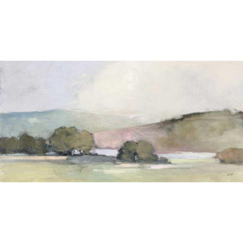 Distant Lake Neutral Crop White Modern Wood Framed Art Print by Purinton, Julia