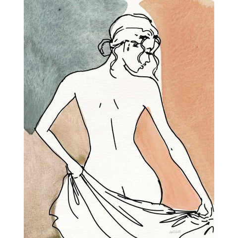 Soft Figures IV Black Modern Wood Framed Art Print with Double Matting by Tavoletti, Anne