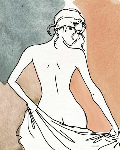 Soft Figures IV White Modern Wood Framed Art Print with Double Matting by Tavoletti, Anne