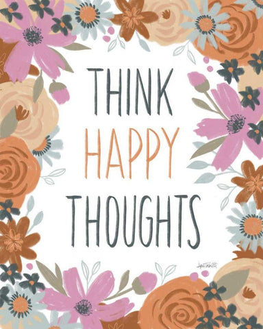 Happy Thoughts IV Black Ornate Wood Framed Art Print with Double Matting by Tavoletti, Anne