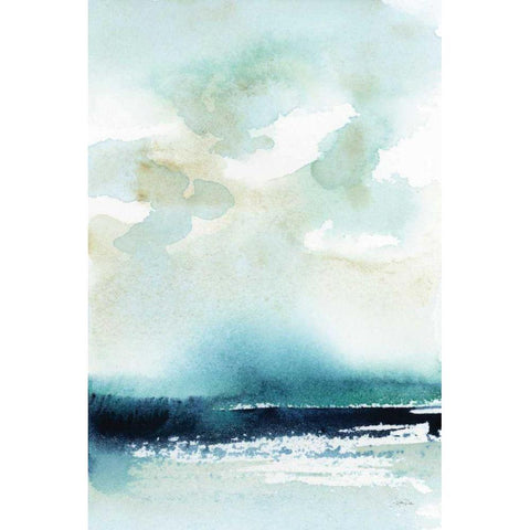 Seascape Gold Ornate Wood Framed Art Print with Double Matting by Pete, Katrina