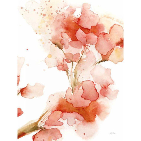 Blossoms II Gold Ornate Wood Framed Art Print with Double Matting by Pete, Katrina