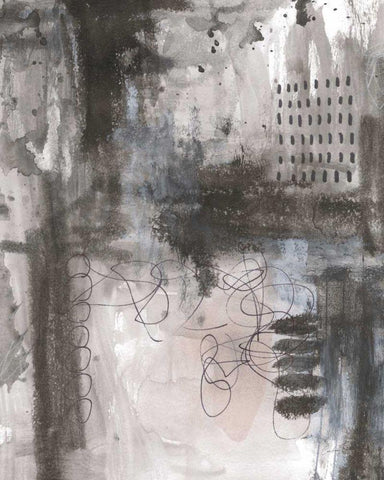 Gray Matter II White Modern Wood Framed Art Print with Double Matting by Prahl, Courtney