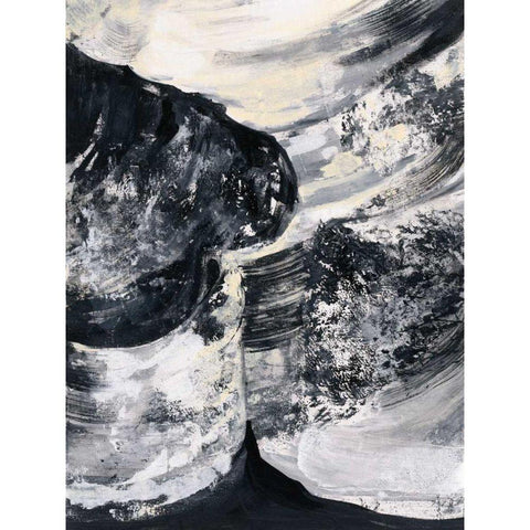 Graphic Canyon II Black Modern Wood Framed Art Print by Vassileva, Silvia