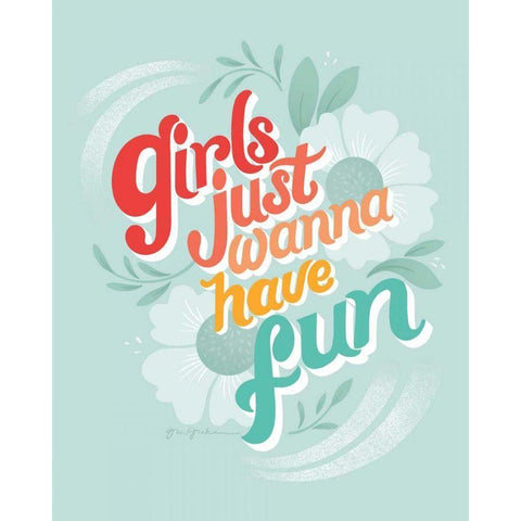 Girls I Black Modern Wood Framed Art Print with Double Matting by Graham, Gia