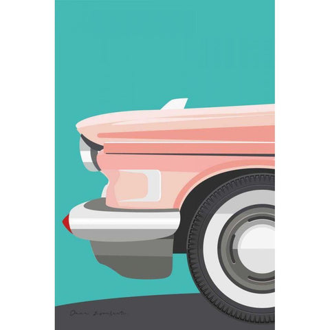Vintage Car III Gold Ornate Wood Framed Art Print with Double Matting by Escalante, Omar