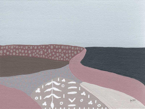 Winter Cove I Black Ornate Wood Framed Art Print with Double Matting by Mack, Lynn