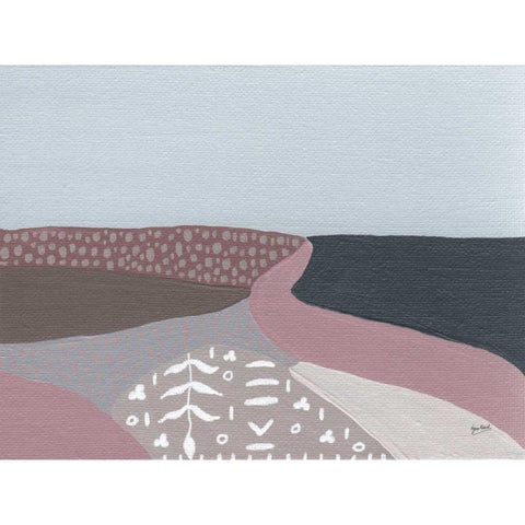 Winter Cove I Black Modern Wood Framed Art Print with Double Matting by Mack, Lynn