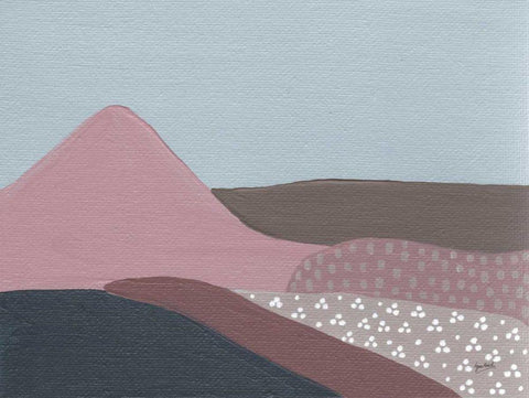 Winter Cove II White Modern Wood Framed Art Print with Double Matting by Mack, Lynn