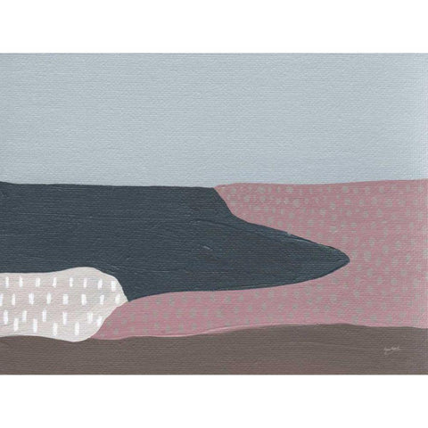 Winter Cove III Black Modern Wood Framed Art Print with Double Matting by Mack, Lynn