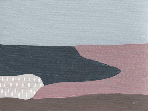 Winter Cove III White Modern Wood Framed Art Print with Double Matting by Mack, Lynn