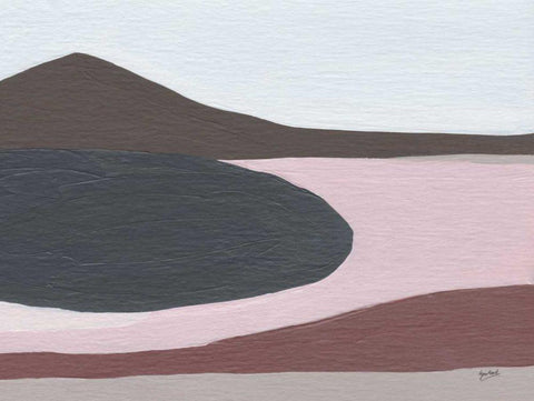 Winter Cove IV White Modern Wood Framed Art Print with Double Matting by Mack, Lynn