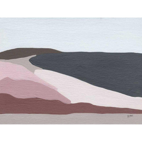 Winter Cove V Black Modern Wood Framed Art Print with Double Matting by Mack, Lynn