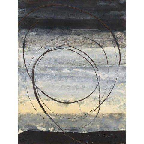 Horizon Balance III Light White Modern Wood Framed Art Print by Hristova, Albena