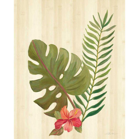 Tropical Garden V Gold Ornate Wood Framed Art Print with Double Matting by Vassileva, Silvia