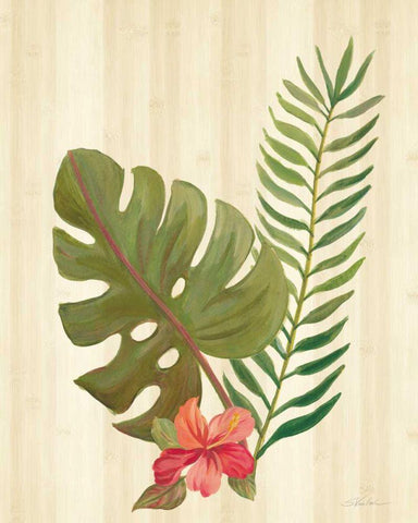 Tropical Garden V Black Ornate Wood Framed Art Print with Double Matting by Vassileva, Silvia