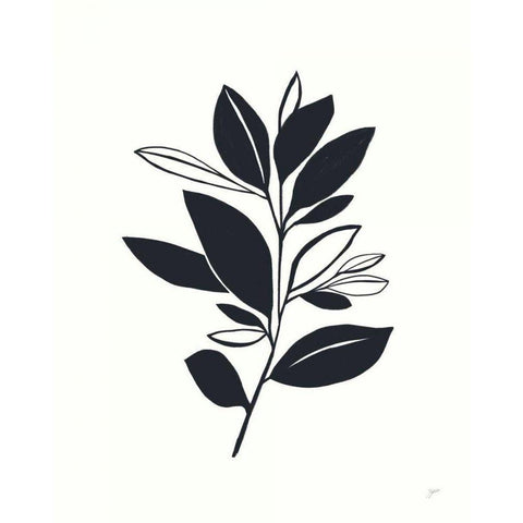 Bay Leaves II Gold Ornate Wood Framed Art Print with Double Matting by Panganiban, Karyn
