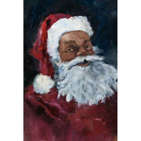 Jolly Santa II Crop White Modern Wood Framed Art Print by Tillmon, Avery