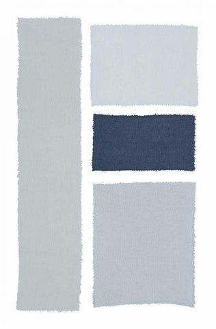 Painted Weaving III Gray White Modern Wood Framed Art Print with Double Matting by Rhue, Piper