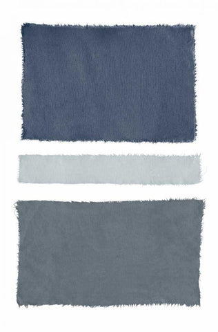 Painted Weaving V Gray White Modern Wood Framed Art Print with Double Matting by Rhue, Piper