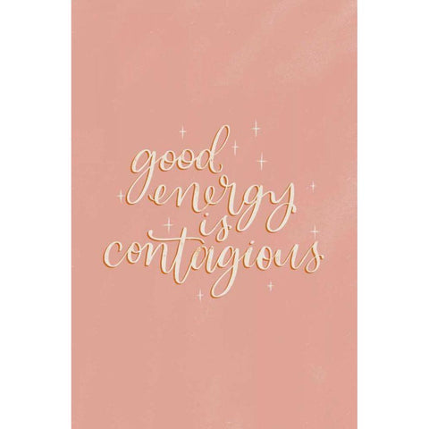 Mod Glam Good Energy II Gold Ornate Wood Framed Art Print with Double Matting by Thorns, Becky